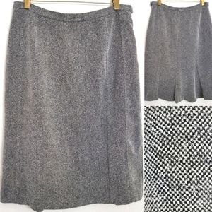 Le Suit Textured Salt & Pepper Woven/Tweed Womens Skirt Size 10